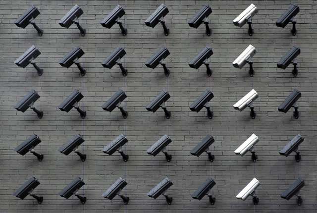 Conceptual illustration of online tracking and digital surveillance monitoring user behavior