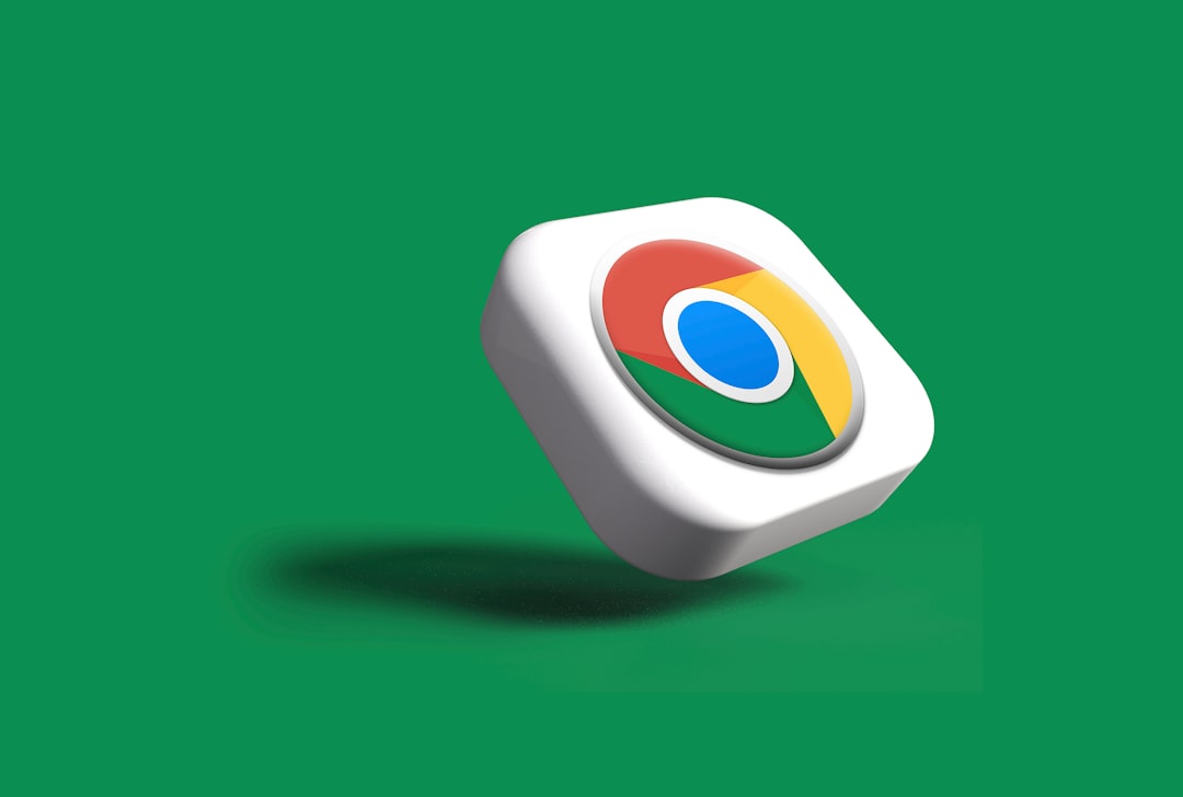Chrome browser with privacy shield icons representing security extensions and data protection tools
